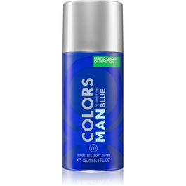Colors de Benetton Blue, Antitranspirante, Aromático, Desodorante en spray, Para hombres, 150 ml