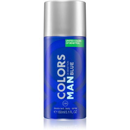 Colors de Benetton Blue, Antitranspirante, Aromático, Desodorante en spray, Para hombres, 150 ml