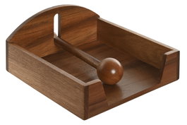 DKD Home Decor Servilletero Natural Madera Acacia 21 x 19 x 8.8 cm