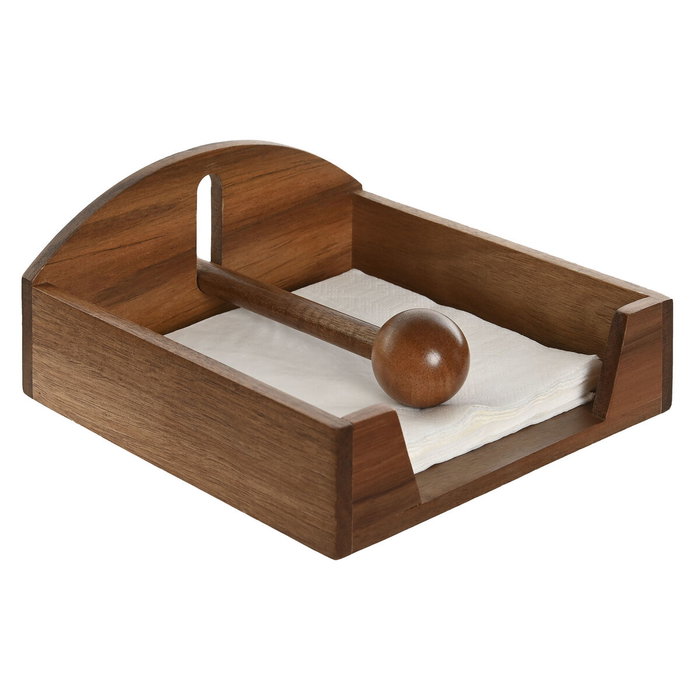 DKD Home Decor Servilletero de Acacia Natural (Pack de 2)