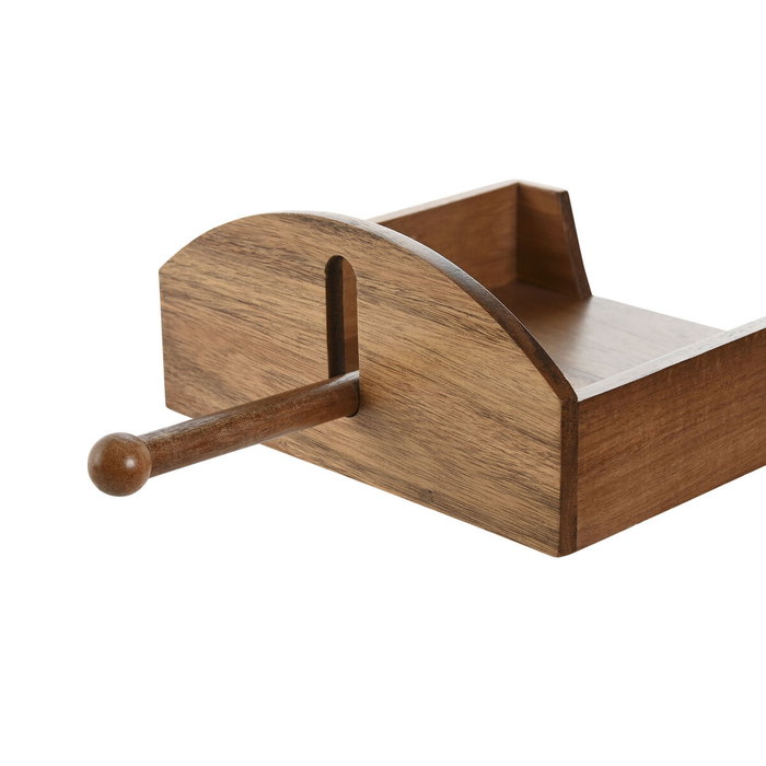 DKD Home Decor Servilletero de Acacia Natural (Pack de 2)