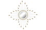 DKD Home Decor Espejo Glam Blanco Dorado 80 x 80 cm