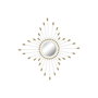 DKD Home Decor Espejo Glam Blanco Dorado 80 x 80 cm