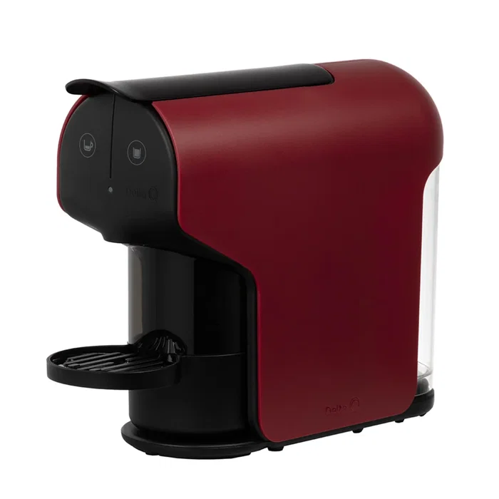 Delta Q QUICK Cafetera Semi-Automática de Cápsulas, 0.8L, Roja, Sistema para Café y Espresso, 1200W