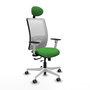 PIQUERAS Y CRESPO Silla de oficina Zulema con mecanismo Sincro/Traslack Verde y Blanco