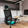 PIQUERAS Y CRESPO Silla de oficina Motilla con mecanismo Sincro/Traslack, Negro y Gris