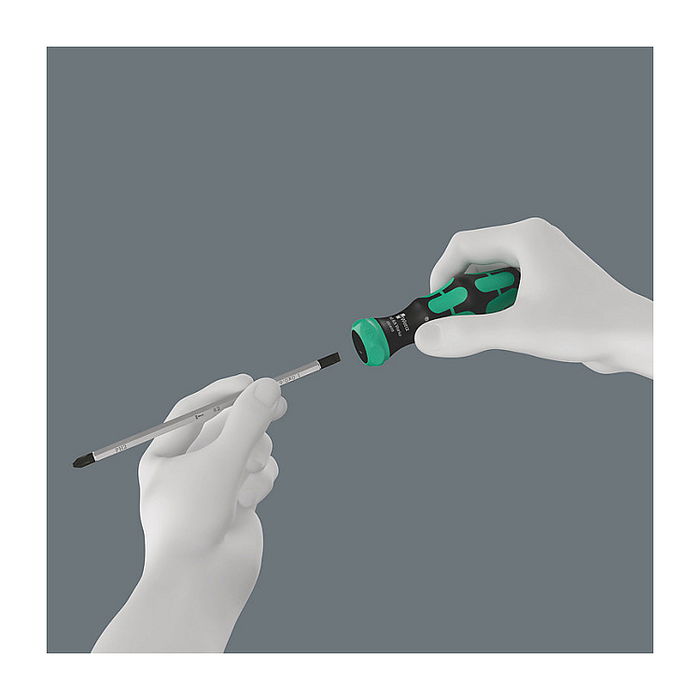 Wera Destornillador Múltiple Kraftform Kompakt Vario RA con 6 Bits PH1/PH2, 7 Piezas