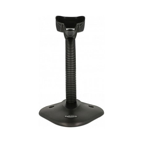 DeLOCK Soporte con Pie para Escáner de Código de Barras Flexible Negro