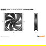 be quiet! Pure Wings 3 Ventilador PC 120mm PWM Reverse 3-Pack, 1500 RPM, 80 m³/h, 28.5 dB, Negro, con Tornillos