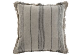 DKD Home Decor Cojín de Lino Rallado Beige 50x50x8 cm