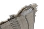 DKD Home Decor Cojín de Lino Rallado Beige 50x50x8 cm