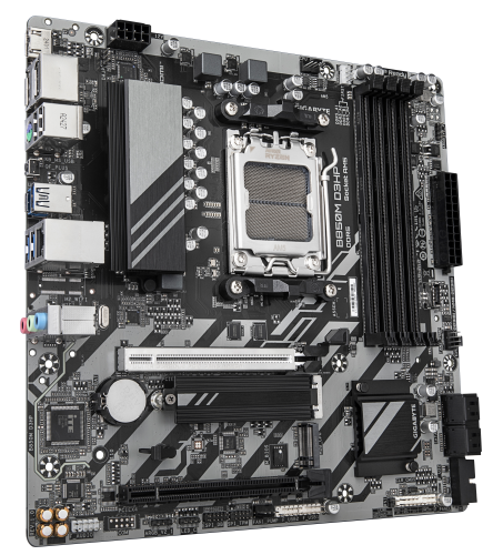 Gigabyte 9MB85MHP-00-G10 Placa Base AMD AM5, compatible con Ryzen 7000/8000/9000 Series, DDR5 hasta 8200MHz OC, PCIe 5.0 M.2, GbE LAN, USB 3.2 Gen 2