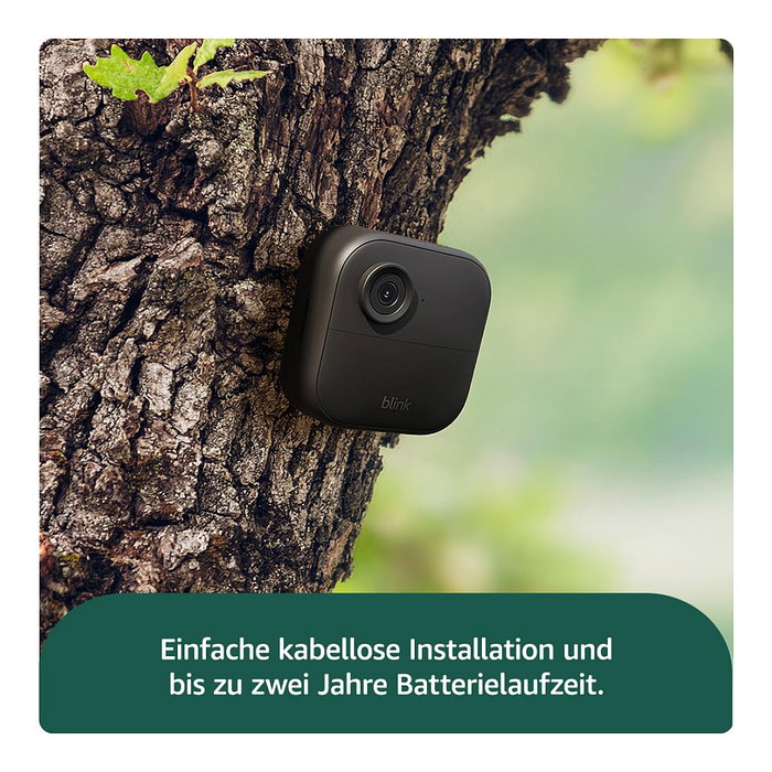 Amazon Blink Outdoor 4 Cámara de Seguridad Exterior 1080p Wi-Fi con Batería, Visión Nocturna, Detección de Personas, Resistente a la Intemperie - Negro, Referencia: B0B1N5RL1Q