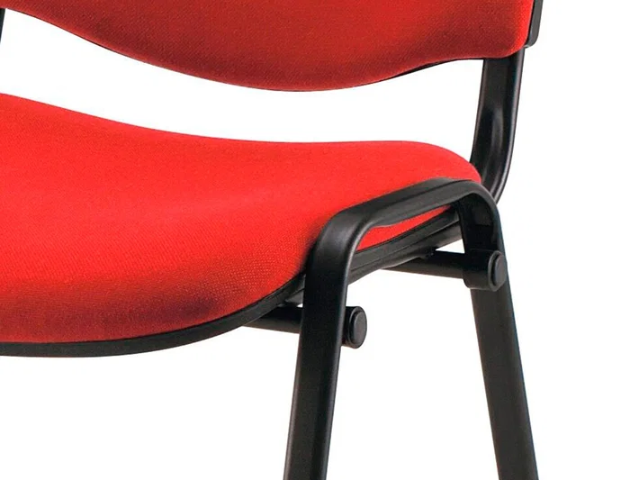 Q-connect Silla Confidente Apilable Tapizada Sin Ruedas 910mm Alto 460mm Largo 440mm Profundidad Rojo