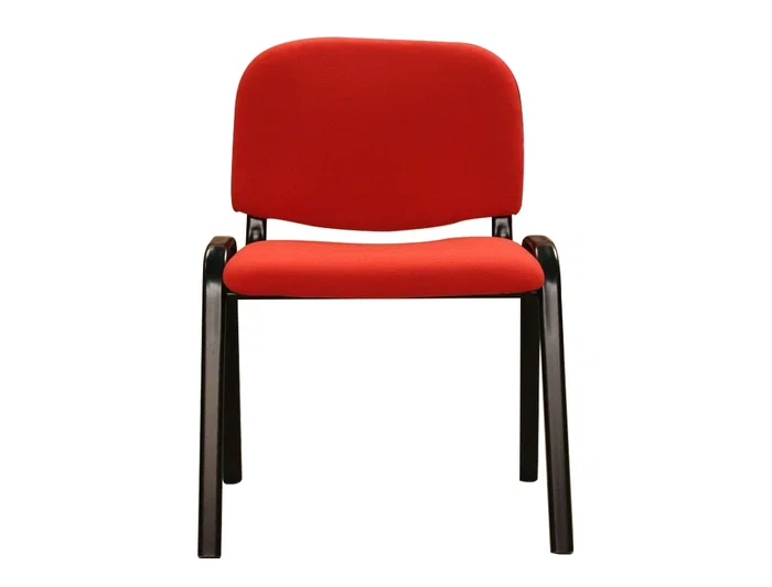 Q-connect Silla Confidente Apilable Tapizada Sin Ruedas 910mm Alto 460mm Largo 440mm Profundidad Rojo