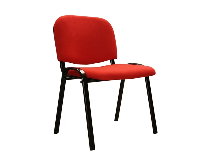 Q-connect Silla Confidente Apilable Tapizada Sin Ruedas 910mm Alto 460mm Largo 440mm Profundidad Rojo
