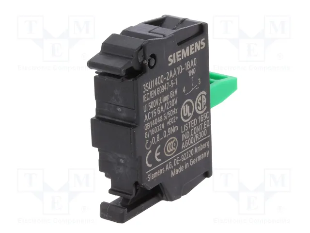 Siemens 3SU14002AA101BA0 Módulo de contacto con 1 elemento de conmutación 1S