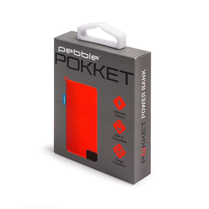 Veho Pebble Pokket Power Bank 1000mAh micro size keyring - Rojo