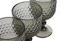 DKD Home Decor Set de 6 Copas de Cristal de 325 ml Gris Vintage Garbo