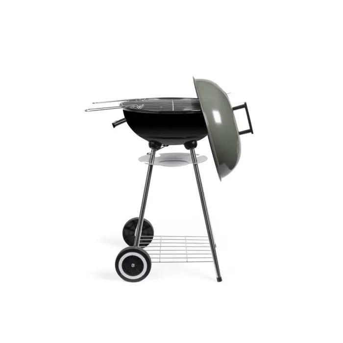 Livoo DOC172K Barbacoa de Carbón Acero Cromado Parrilla 41 cm Altura 69,5 cm Asas 2 Ruedas Dentadas