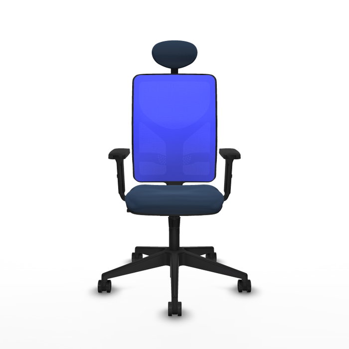 PIQUERAS Y CRESPO Silla de oficina Motilla con mecanismo Sincro, Azul