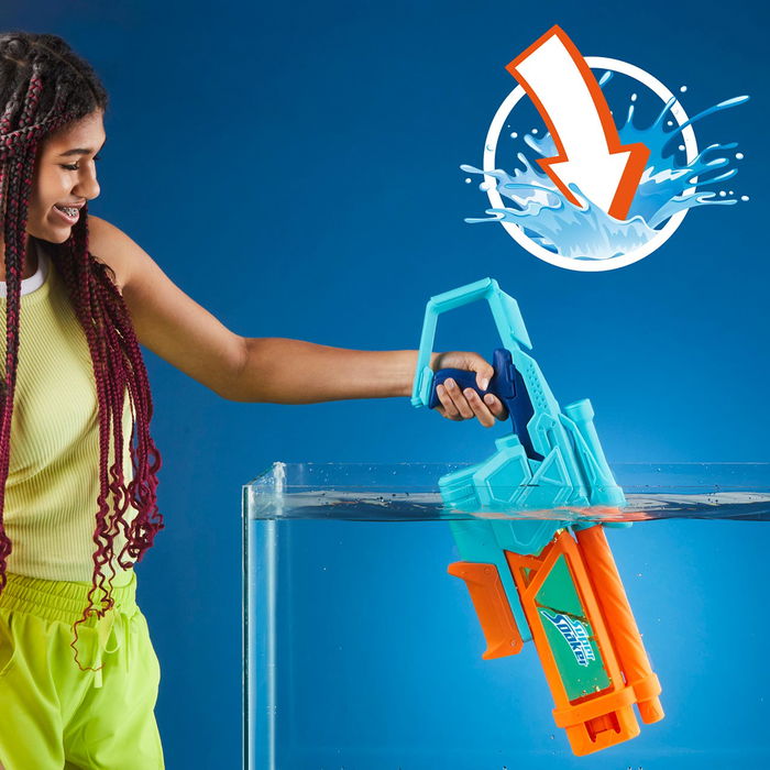 Hasbro Nerf Super Soaker Lanzador de Agua Mega Dunk-Fill G0999 Fácil de Llenar 1 Litro