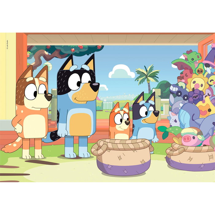 Clementoni Puzzle Bluey 2 Puzzles de 20 Piezas Cada Uno, Tamaño Montado 27 x 19 cm, Edad +3 Años, Ref. 24807