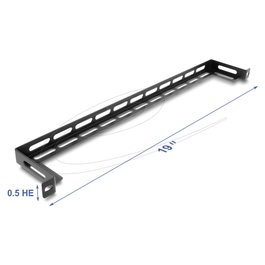 DeLOCK 67462 Kit de montaje L-Form 19 pulgadas Negro