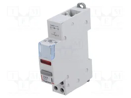 LEGRAND Interruptor de botón biestable gris con LED rojo
