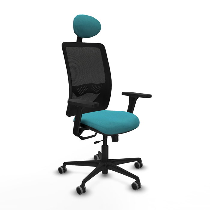 PIQUERAS Y CRESPO Silla de oficina Zulema con mecanismo Sincro/Traslack, Turquesa y Negro PIQUERAS Y CRESPO Silla de oficina Zulema con mecanismo Sincro/Traslack, Turquesa y Negro