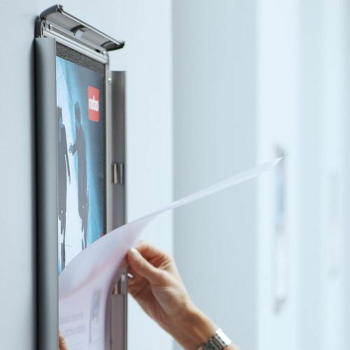 NOBO Porta anuncios Clipdown DIN A3 con marco de aluminio