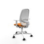 PIQUERAS Y CRESPO Silla de oficina Cilanco Naranja y Blanco