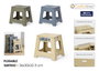 Confortime Taburete Plegable 3-Surt 36x30x32.5