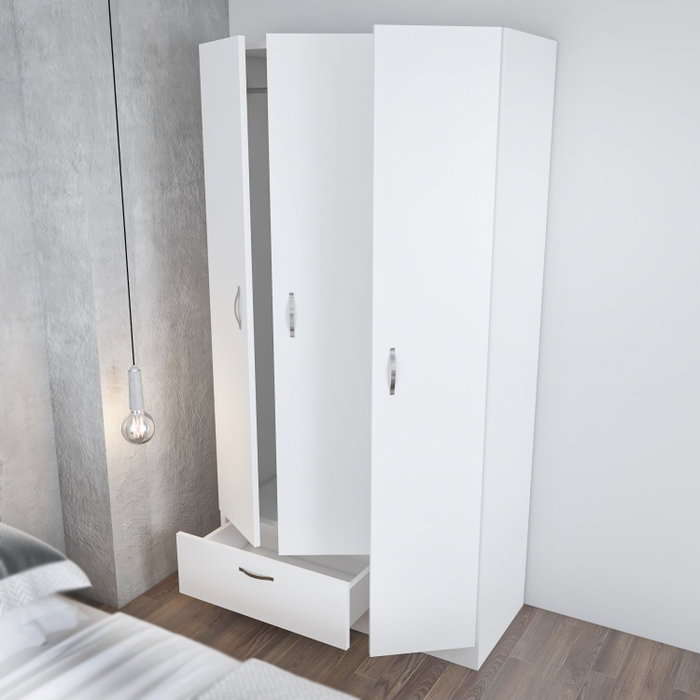 Hanah Home Armario Blanco 90x170x40 cm