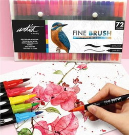 ARTIST BY ALEX BOG Estuche 72 rotuladores fine brush doble punta colores surtidos