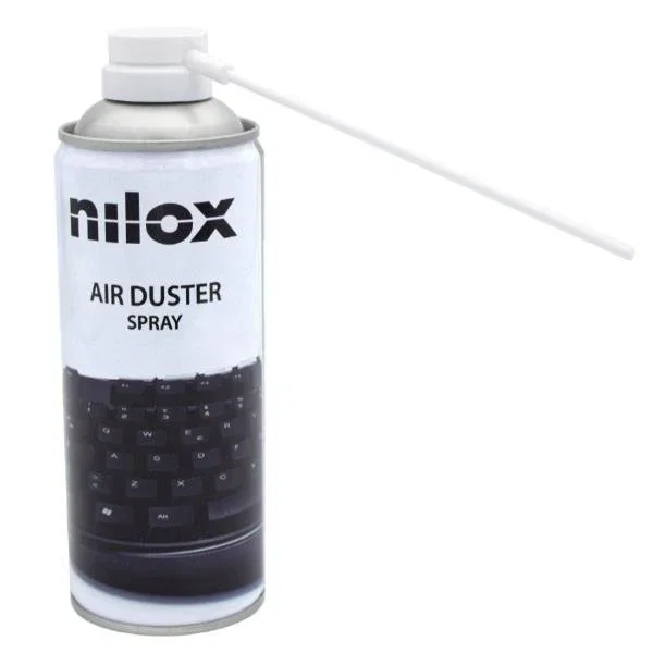 Nilox NXA02061-12 Kit de Aire Comprimido para Limpieza 400 ml x 12 unidades - Para Teclados, Ordenadores, Cámaras, Equipos Electrónicos