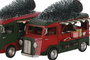 DKD Home Decor Vehículo Decoración Navidad Tradicional Rojo Verde Metal 14.5 x 20 x 26 cm (2 Unidades)