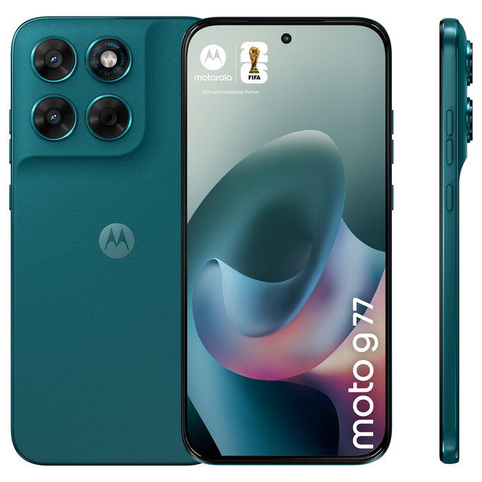 Motorola Moto G77 Smartphone 6.8" Extreme AMOLED 120Hz, 8GB RAM 256GB, Cámara 108MP, Batería 5200mAh, 5G, Android 16.0, Color Verde Shaded Spruce