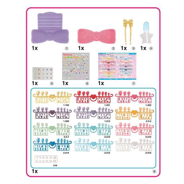 Epoch Estudio de Uñas Aquabeads con Más de 60 Diseños, 26x24x6 cm