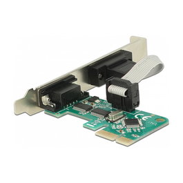DeLOCK Tarjeta PCIe 89918 a 2 Puertos Serie RS-232 PCI Express x1, CH382L, para Windows 7/8.1/10