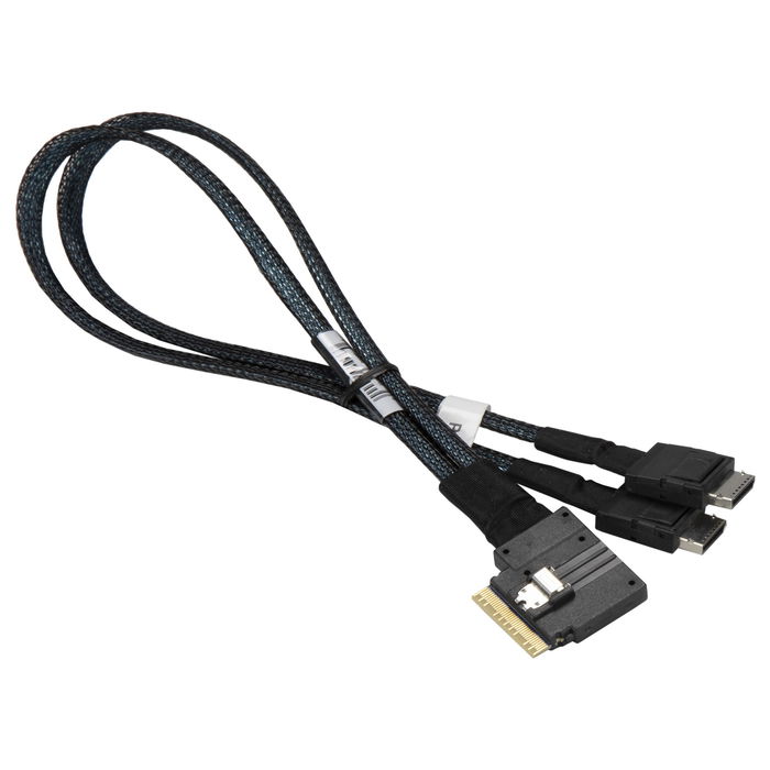 Super Micro CBL-SAST-0817 Cable SAS SFF-8654 a SFF-8611, 0.36m, Izquierda/Derecha, Macho/Macho