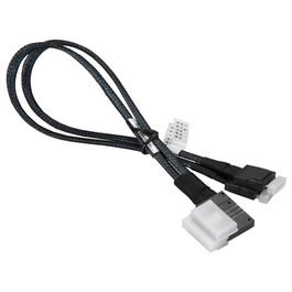 Super Micro CBL-SAST-0817 Cable SAS SFF-8654 a SFF-8611, 0.36m, Izquierda/Derecha, Macho/Macho