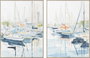 DKD Home Decor Cuadro Lienzo Veleros 90x3,8x120 cm, Pack de 2