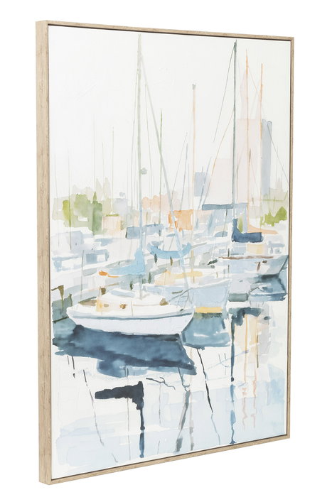 DKD Home Decor Cuadro Lienzo Veleros 90x3,8x120 cm, Pack de 2
