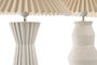 DKD Home Decor Lámpara de Sobremesa de Cerámica Crudo Surtido de 2