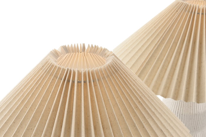 DKD Home Decor Lámpara de Sobremesa de Cerámica Crudo Surtido de 2