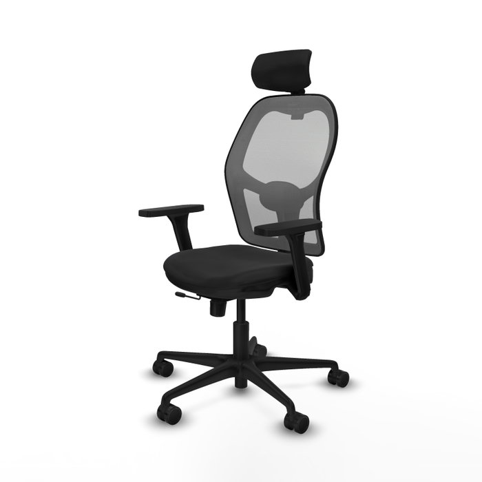 PIQUERAS Y CRESPO Silla de oficina Jorquera con mecanismo Sincro/Traslack, Similpiel Negro y Malla Gris PIQUERAS Y CRESPO Silla de oficina Jorquera con mecanismo Sincro/Traslack, Similpiel Negro y Malla Gris