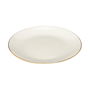 Home Deco Factory Vajilla Erina Porcelana 12 Piezas Ribete Dorado Colección Natural