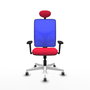 PIQUERAS Y CRESPO Silla de oficina Motilla con mecanismo Sincro, Rojo y Azul