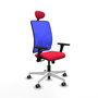 PIQUERAS Y CRESPO Silla de oficina Motilla con mecanismo Sincro, Rojo y Azul